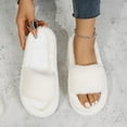 thumbnail image 4 of Bovxnpu Women's Warm Fuzzy Slippers Winter House Shoes, Women's Casual Home Indoor And Outdoor Slippers Plus Velvet Warm Open Toe Slippers Comfy Soft Lightweight Indoor House Shoes, 4 of 8