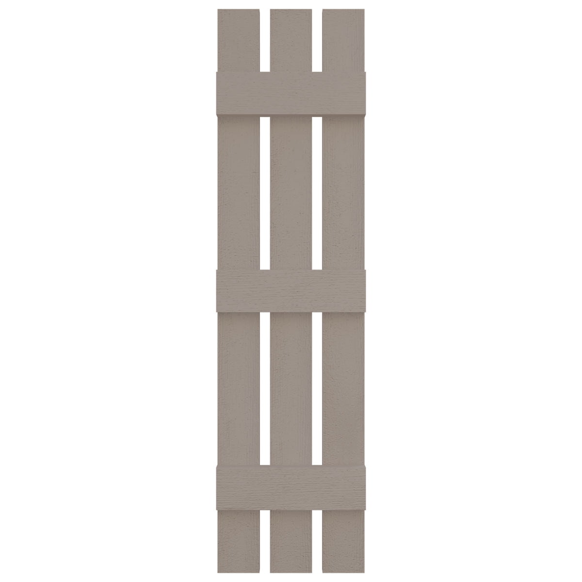 12"W x 67"H Mid-America Vinyl, Standard Size Three Board Spaced Shutters, w/Installation Shutter-Lok's & Matching Screws, 008 - Clay