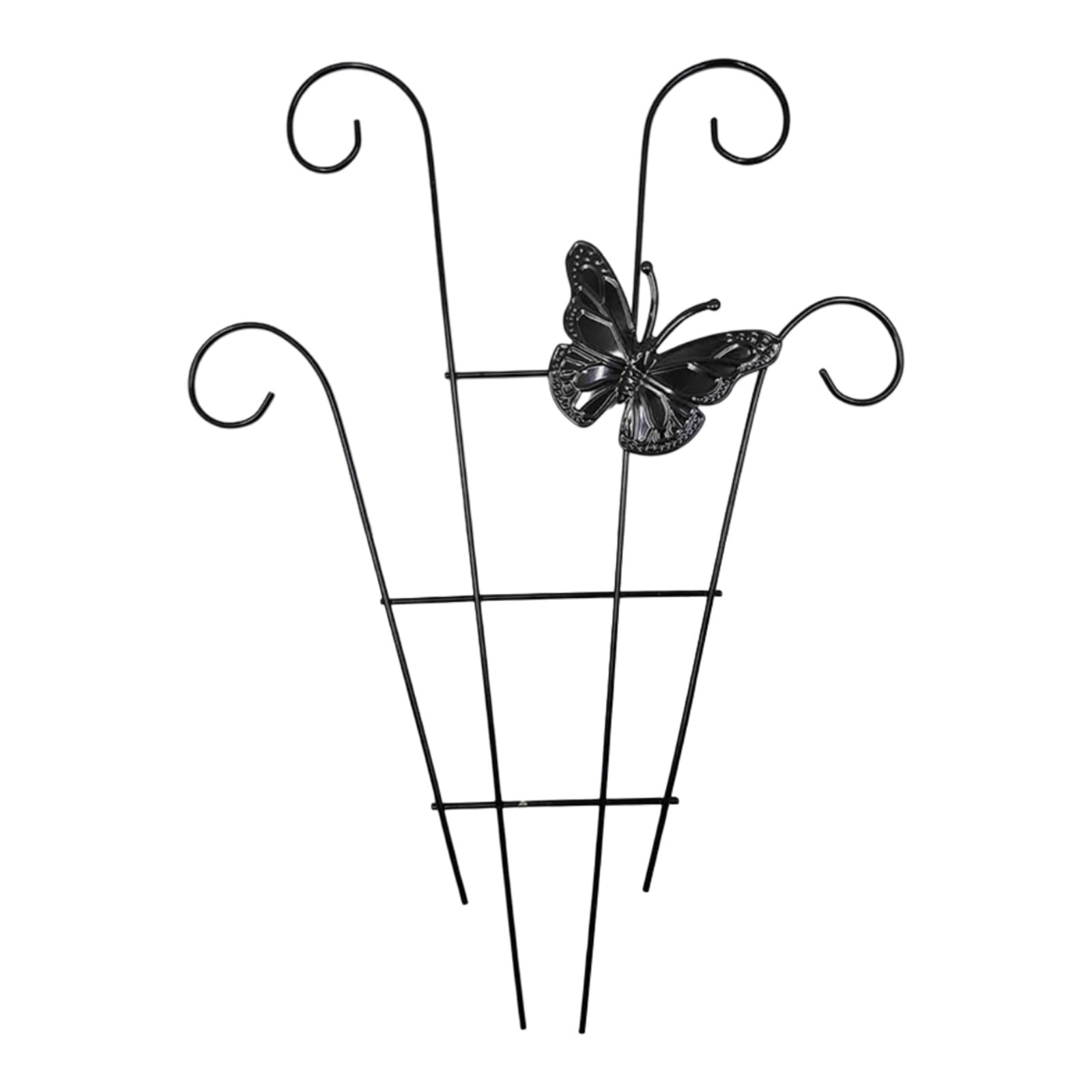 15.7 Inch Metal Trellis Stakes for Climbing - Garden Support Stakes for Indoor Outdoor Potted Flowers, Monstera, Vines, Tomatoes, Cucumbers, and Vegetables (2 PCS)