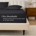 thumbnail image 4 of Bare Home 100% Organic Cotton Fitted Sheet - Percale Weave  - King,  Black, 4 of 10