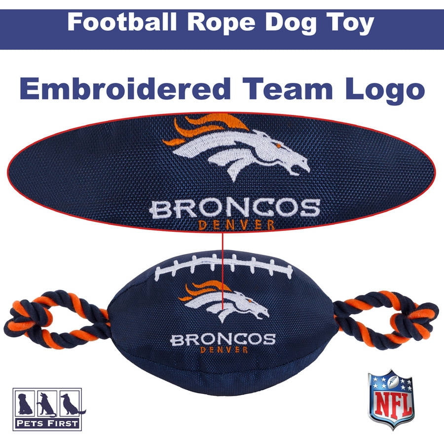 Pets First Nfl Denver Broncos Nylon Football-Licensed