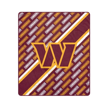 Pegasus Washington Commanders 60" x 70" Diagonal Lined Wordmark Ultra Soft Blanket