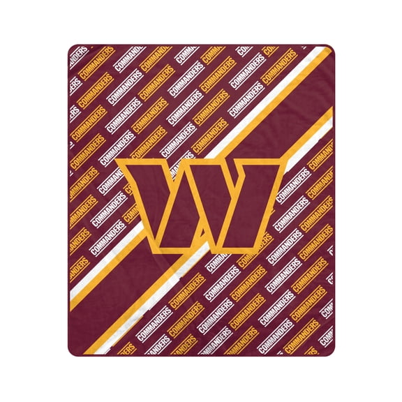 Pegasus Washington Commanders 60" x 70" Diagonal Lined Wordmark Ultra Soft Blanket