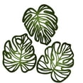thumbnail image 1 of 3 piezas Decoración de pared de hojas de palma Arte de pared tropical Decoración de la planta Verde, 1 of 9