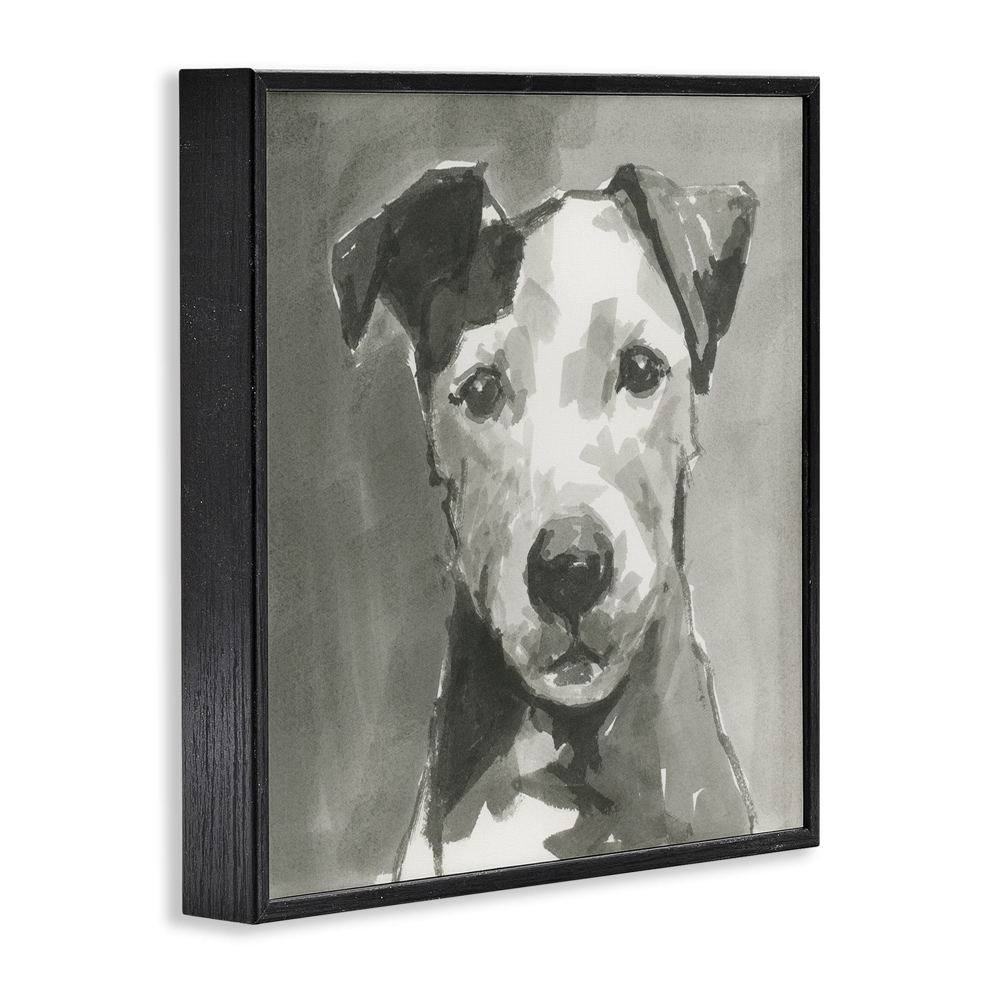 Stupell Industries Muted Dog Portrait Cute Quiet Expression ,17 x 30, Design by Cartissi