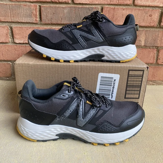 New Balance 410v8 Trail Running Shoes Men’s Size 8 D Black Grey Yellow MT410LG8