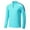 Light Blue, variant on SYMOID Big & Tall Men's 3XL Blue Long Sleeve Athletic Top - Half-Zip Stand Collar, Stretch Nylon Spandex, Breathable Color Block, Windproof Cuffs for Gym Running Daily Wear