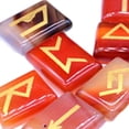 thumbnail image 3 of Conjunto de 25 piedras de runas de aventurina Hugo Runa de piedra rojo, 3 of 4