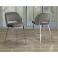 thumbnail image 1 of COSMIC HOMES COUNTER STOOL, SET OF 2 - GREY VELVET, KITCHEN STOOL, 1 of 2