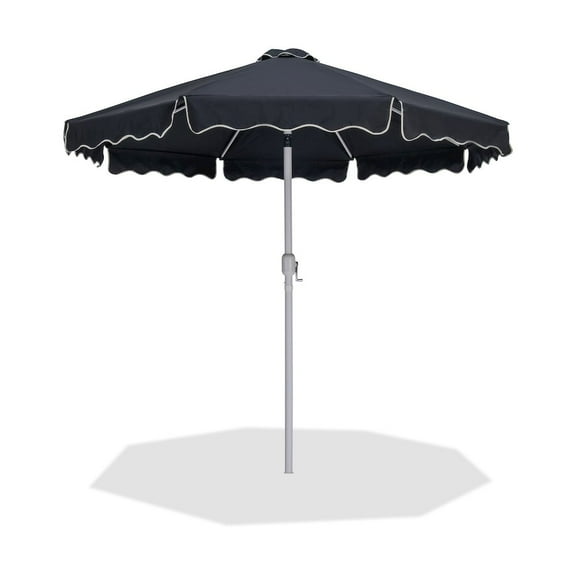 Meridian Furniture Amalfi Black Polyester Patio Umbrella