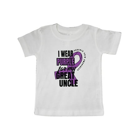 

Inktastic Chronic Pain I Wear Purple For My Great Uncle Gift Baby Boy or Baby Girl T-Shirt