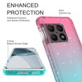 thumbnail image 3 of OnePlus 10 Pro 5G Case, Rosebono Hybrid Glitter Sparkle Transparent Colorful Gradient Skin Cover Case For OnePlus 10 Pro 5G (Blue/Pink), 3 of 4