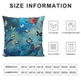 thumbnail image 5 of SHANXI Square Throw Pillow Covers Blue Orange Red Design Pillow Cases Decorative for Home Bedroom Sofa Pillowcases Standard Size 18x18in, 5 of 5