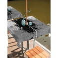 thumbnail image 2 of Outdoor Tablecloth with Umbrella Hole for Patio/Picnic/Party/Camping, Black Cement Gray Waterproof Table Cloth Square Cover Washable, Modern Abstract Art Black (54"x 54"), 2 of 8