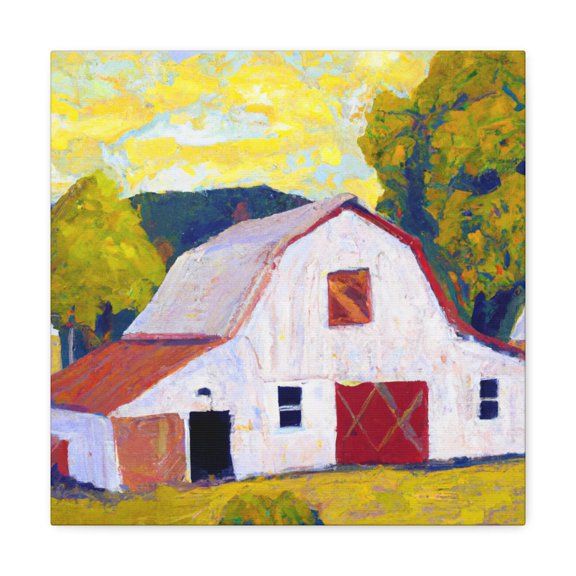 Barn in Pastel Hues - Canvas