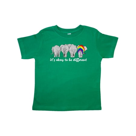 

Inktastic It s Okay to Be Different Elephant Rainbow Gay Pride Flag Gift Toddler Boy or Toddler Girl T-Shirt