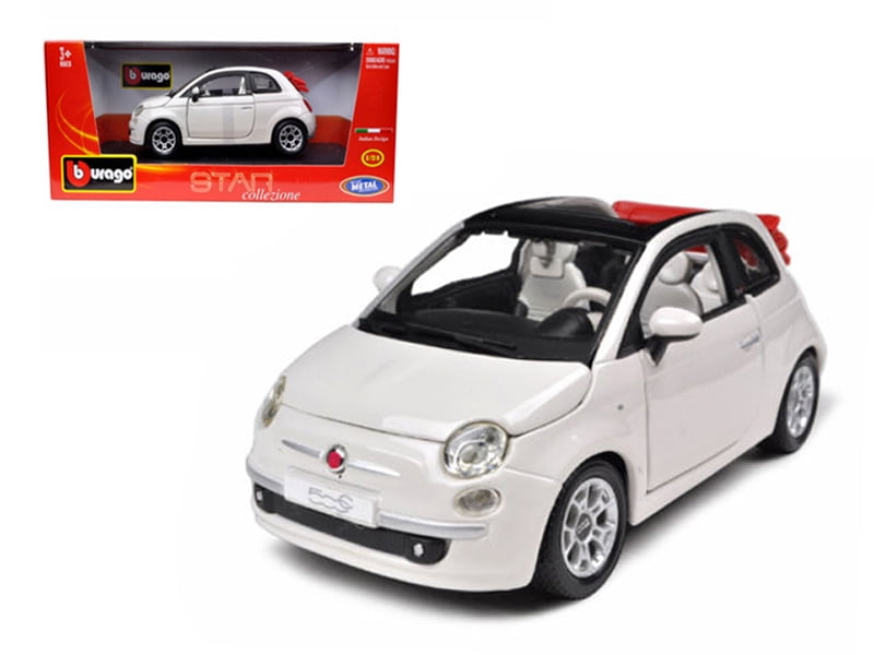 fiat 500 toy car white