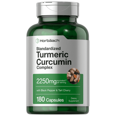 Turmeric Curcumin with Black Pepper 2250mg | 180 Capsules | with Bioperine & Tart Cherry | By Horbaach