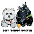 thumbnail image 3 of CafePress - Scottie & Westie Best Friends Women's Light Pajama - Women's Short Sleeve Print T-Shirt and Pants Light Cotton Pajama Set, 3 of 7