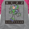 thumbnail image 3 of Toy Story 4 - Type Block Buzz - Toddler & Youth Girls Raglan Graphic T-Shirt, 3 of 5