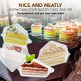 thumbnail image 6 of Scheam 100 Pieces Cake Slice Plastic Containers with Lids 5 Inches Hinged Lid Cheese cake Container, for Home, Bakery and Cafe(Transparent ), 6 of 7