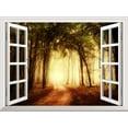 thumbnail image 2 of wall26 - Modern White Window Looking Out Into a Road That Leads to a Bright Forest - Wall Mural, Removable Sticker, Home Decor - 24x32 inches, 2 of 8