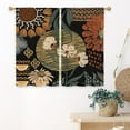 thumbnail image 5 of Black Boho Kitchen Curtains 40 inch Length, Bohemia Short Curtains for Small Window Cafe Store Kitchen Bathroom, Country Rod Pocket Drapes, 2 Panels, 28x40in, 5 of 6