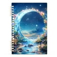 thumbnail image 7 of FORMRS 1-Subject Spiral Notebook 8" x 5" College Ruled 60 Refillable Sheet A5 Hard Cover, Floral Moon, 7 of 7