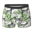 thumbnail image 6 of Mens Underwear Boxer Briefs - zebras Tropical Leaves cute Comfort Breathable men's boxer briefs with Flex Waistband, 6 of 7
