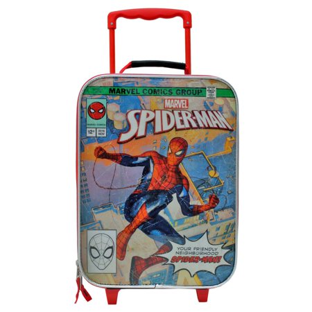 Marvel Comics Spider-Man Soft Side Trolley Kids Carry-on Luggage Case 16 Inch