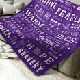 thumbnail image 5 of Get Well Gifts for Women Men after Surgery, Inspirational Gifts for Women, Feel Better After Surgery Gifts, Soft Warm Hug Blanket, Purple Get Well Throw Blanket, 5 of 6