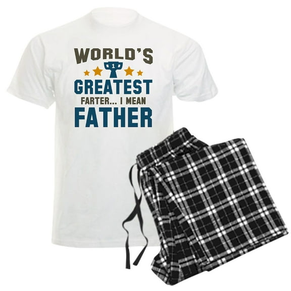 CafePress - World's Greatest Farter Men's Light Pajamas - Men's Light Loose Fit Cotton Pajama Set