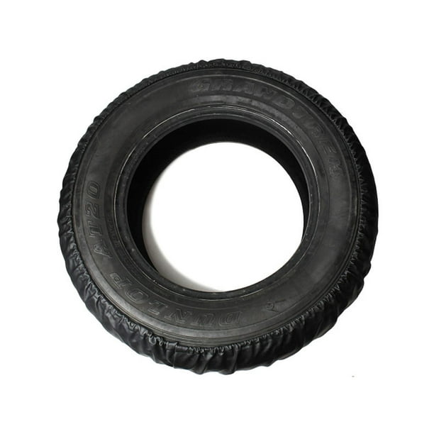 QUETO Housse de pneu de secours de 14 pouces, Housse de pneu de voiture,  cuir PVC étanche et anti-poussière pneu de secours universel Coupé-Vent et  Housse de pneu chaud 