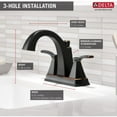 thumbnail image 2 of Delta Flynn Bronze Two Handle Lavatory Faucet 4 in., 2 of 4