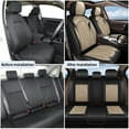 thumbnail image 7 of DIKSOAKR Seat Covers for Nissan Altima 2009-2025 Full Set 5 Seats, Faux Leather Seat Cover Waterproof Scratch Resistant Seat Protector Airbag Compatible (Black&Beige), 7 of 7