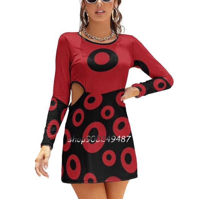 Robe Rouge Col Carré Grande Taille Élégante pour Femmes