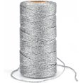 thumbnail image 1 of Cordón metálico decorativo de 100 m, cordón plateado de 1,5 mm, cordón de hilo para joyería, manualidades, envoltura de regalos y regalos de boda, 1 of 4