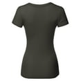 thumbnail image 2 of FashionOutfit Women's Solid Basic Short Sleeve Crew Neck Tee, 2 of 3