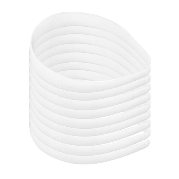20pcs White Craft Plastic Headbands Plain No Teeth DIY Hair Bands Plain Headbands