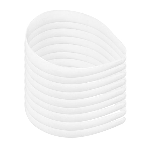 20 piezas diademas de plástico blanco artesanal lisas sin dientes bandas para el cabello de bricolaje diademas lisas