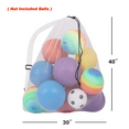 thumbnail image 6 of GSE Games & Sports Expert 30" x 40" Extra-Large Mesh Drawstring Shoulder Bag, Mesh Sport Equipment Bag Perfect for Sport Ball,Beach Trips,Swimming,Camping Gear,Outdoor Travel - White, 6 of 8
