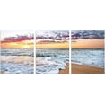 thumbnail image 2 of 3-Piece Blue Beach Canvas Wall Art Set, Sunset Ocean Waves Seascape Prints, Framed & Ready to Hang Decor for Living Room Bedroom Bathroom, 2 of 6