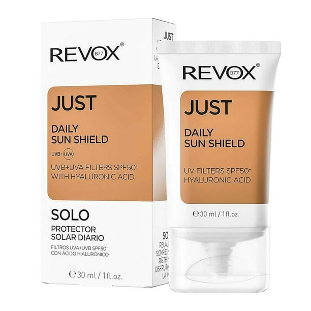 Protector Solar Diario SPF 50 Filtros UVA+UVB Revox B77 Just Ácido Hialurónico Hidratante 30 ml