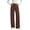 Brown, variant on Dagugfen Athletic Yoga Pants for Women Stretchy Elastic High Waist Straight Leg Activewear Workout Pants(XL,Wine)