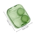 thumbnail image 3 of Unique Bargains 1 Set Contact Lens Case Rectangular Clear Lens Storage Case Blackish Green, 3 of 5