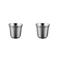 thumbnail image 2 of Naiovety Tazas de café Contenedor seguro de doble pared 80ML Pequeña capacidad Anillo para beber té Aislamiento de la boca Taza Dormitorio Plata 2piezas, 2 of 6