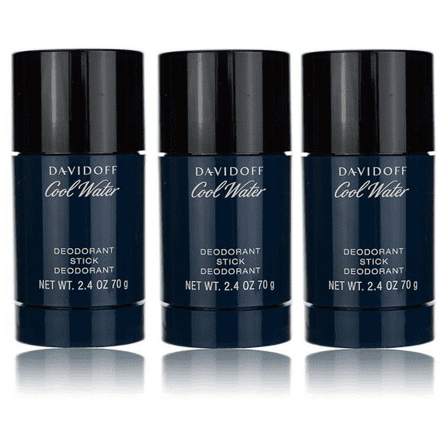 Davidoff Cool Water Alcohol Free Deodorant Stick for Men, 2.4 oz SEALED (3 PACK)