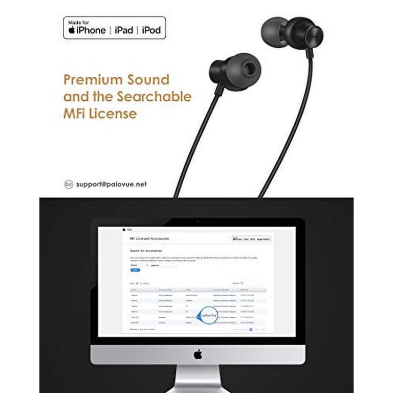 Palovue lightning discount headphones earphones earbuds