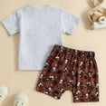 thumbnail image 4 of Toddler Boys Outfits Girls Short Sleeve Cartoon Printed T Shirt Tops Shorts Sets Clothes for Boys Size 9-12 Months, 4 of 8