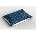 thumbnail image 2 of Ambesonne Botany Pillow Sham 2 Pack, Tropical Forest Mushroom, 30"x20", Jade Green Night Blue, 2 of 3